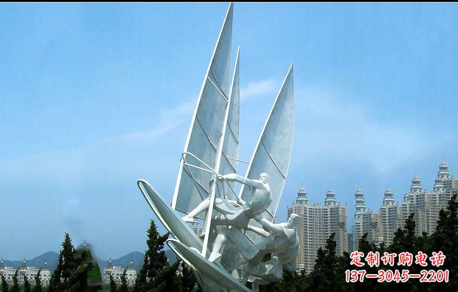 河源不锈钢帆船比赛雕塑
