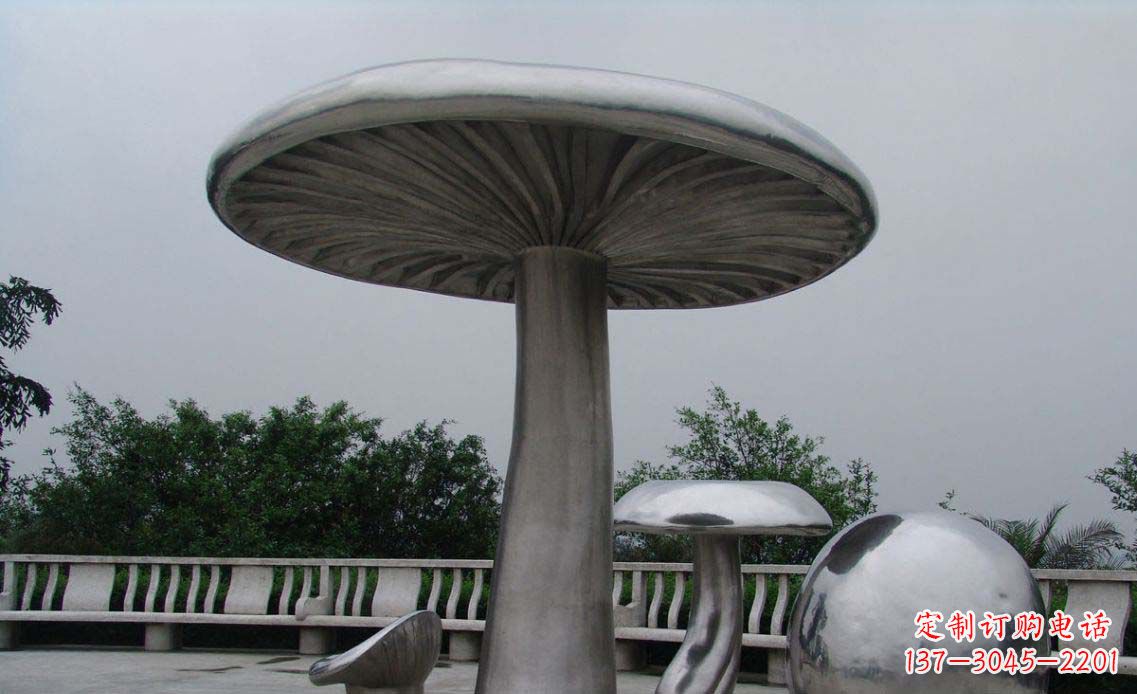 河源特色不锈钢凉亭雕塑