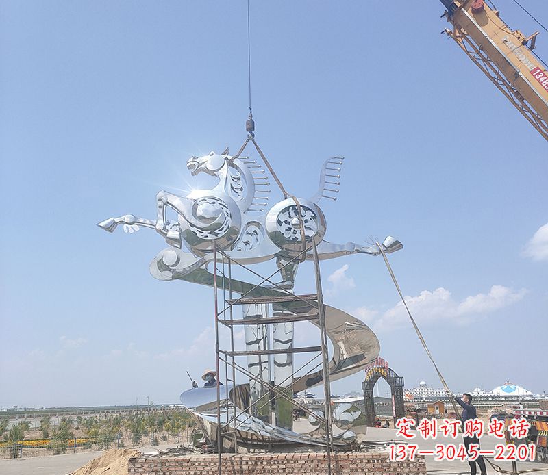 河源飞马雕塑,美景流驰