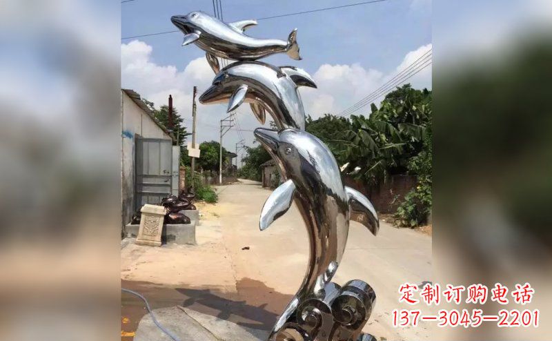 河源产品名称优雅海豚雕塑