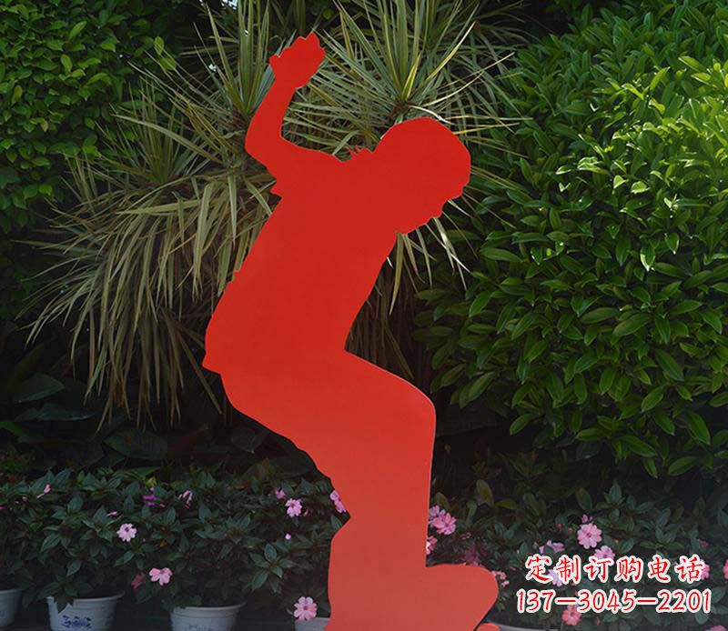 河源不锈钢男孩滑板雕塑