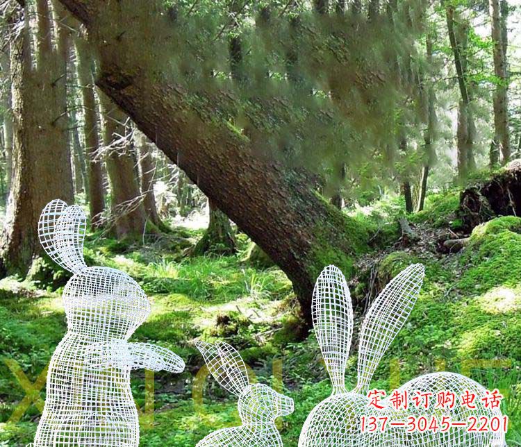 河源精美兔子雕塑,点缀你的公园