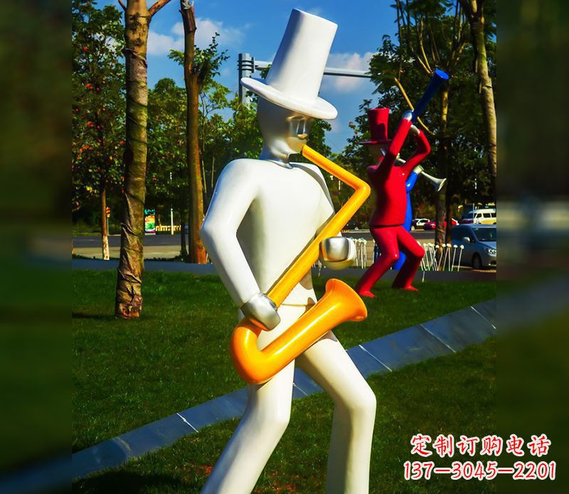 河源精美的萨克斯不锈钢雕塑