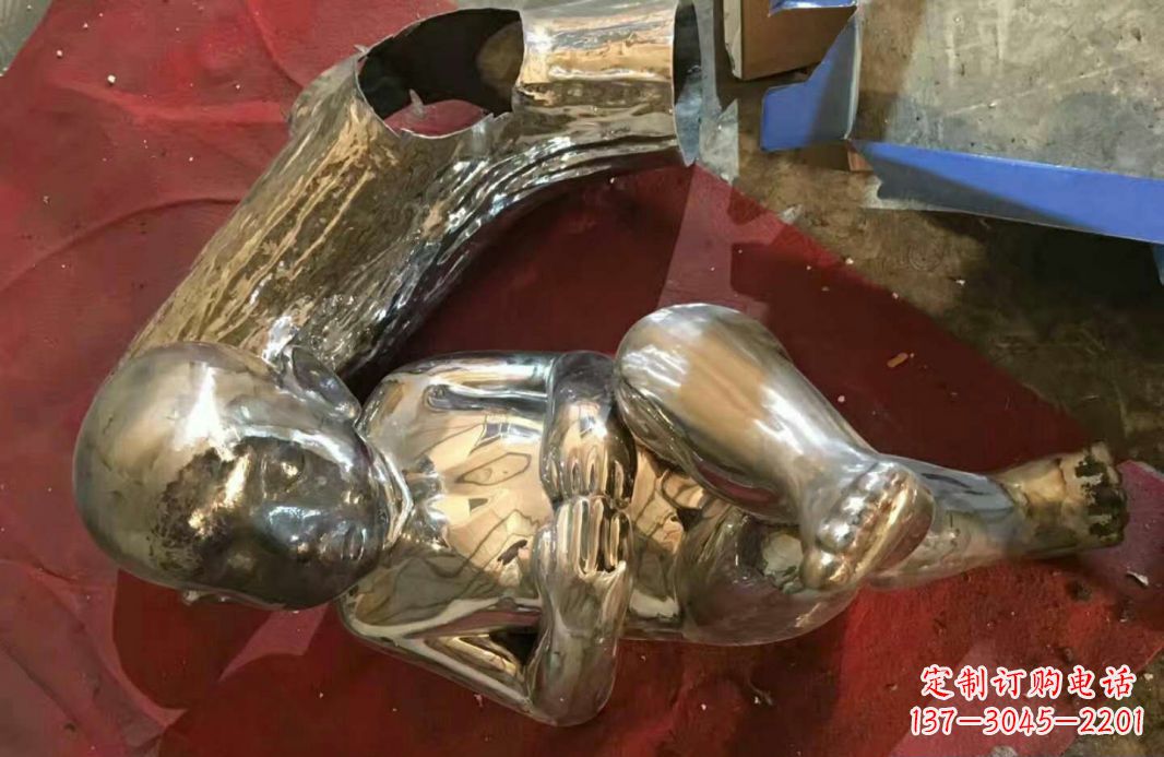 河源风格时尚可爱的不锈钢儿童雕塑