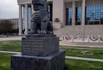 河源法院神兽獬豸雕塑--正大光明庇护激励雕塑