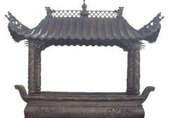 河源古典庙宇香炉铜雕