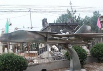 河源中领雕塑精美不锈钢飞机雕塑