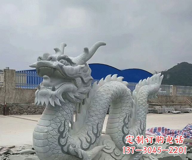 河源大理石生肖龙景观石雕