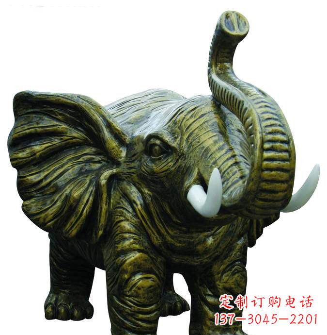 河源精美的铜大象雕塑
