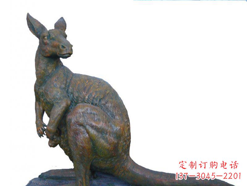 河源精致工艺铜袋鼠雕塑