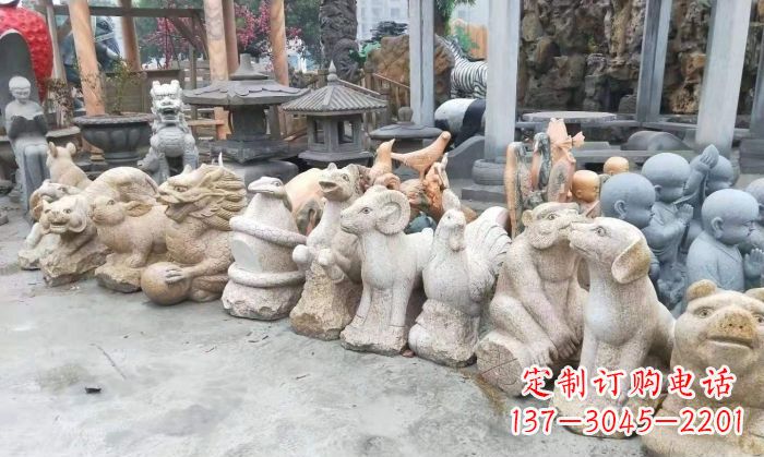 河源十二生肖动物雕塑