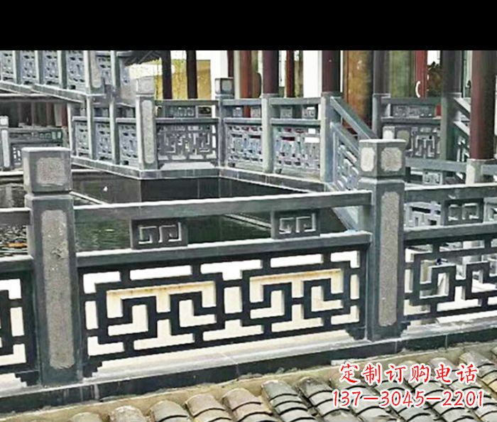 河源中领雕塑精致仿古石栏板