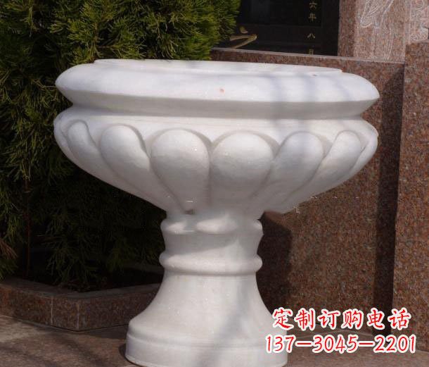 河源中领雕塑——汉白玉花盆石雕