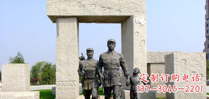 河源纪念红军的铜雕制品