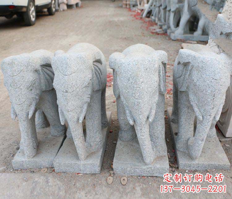 河源优雅流畅的大象雕塑