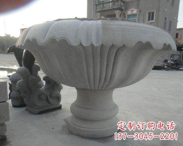 河源高端大理石花盆雕塑