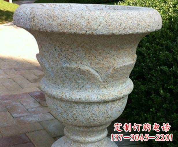 河源公园景观大理石花盆石雕_2