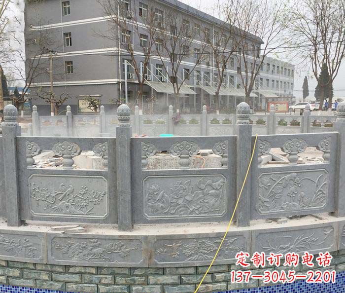 河源公园景观大理石栏板雕塑