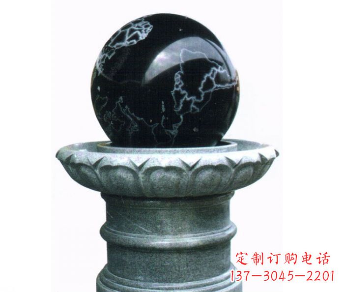 河源风水球喷泉石雕——营造悠然自在的公园氛围