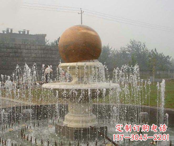 河源艺术品级风水球喷泉石雕