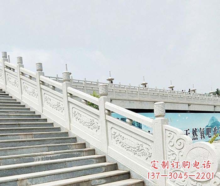 河源精美绝伦的汉白玉石栏板雕塑