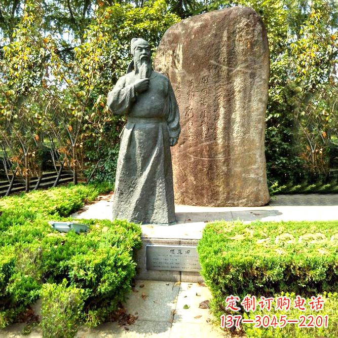 河源颜真卿主题铜雕像