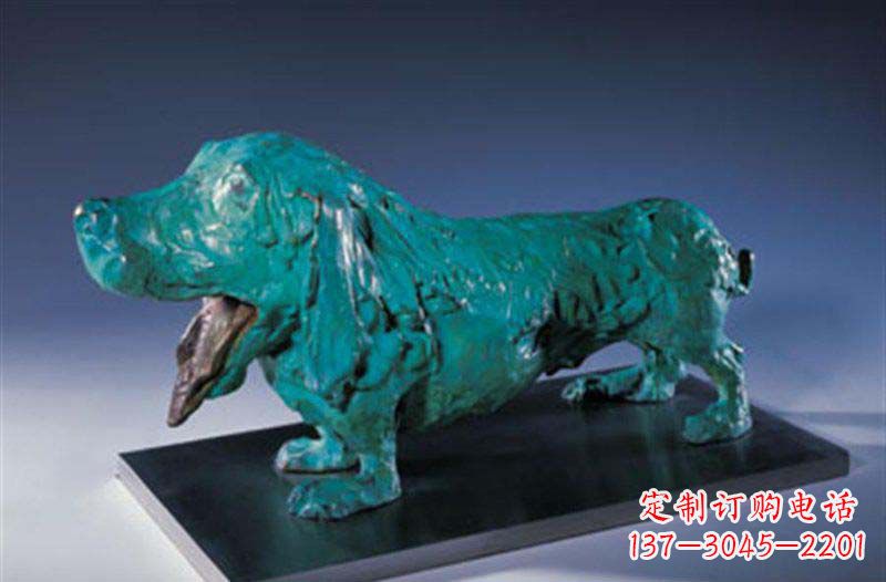 河源柯基狗铜雕艺术品