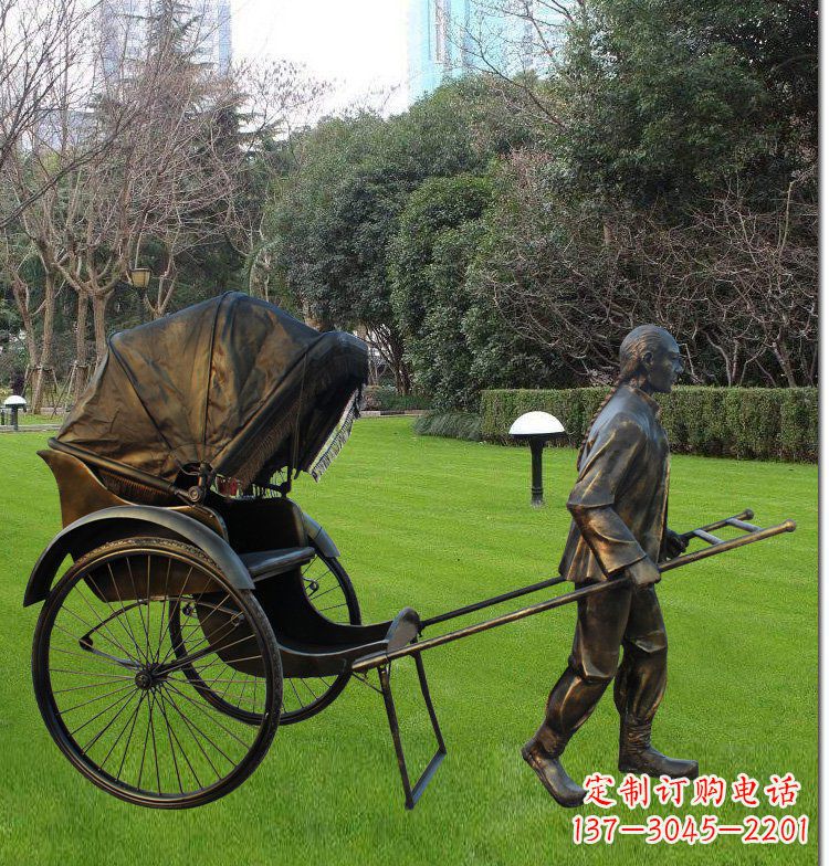 河源艺术纪念·传统文化·黄包车雕塑