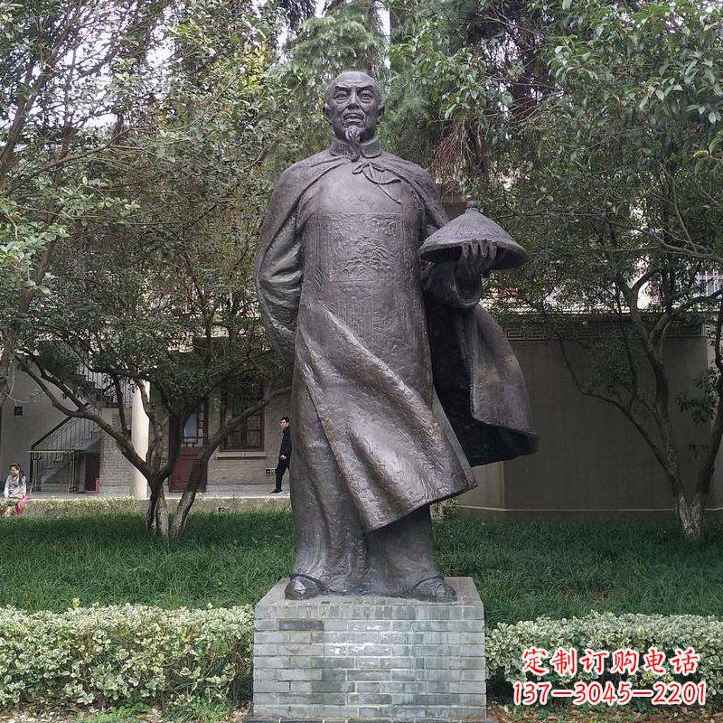 河源公园历史名人晚清民族英雄林则徐铸铜雕塑像