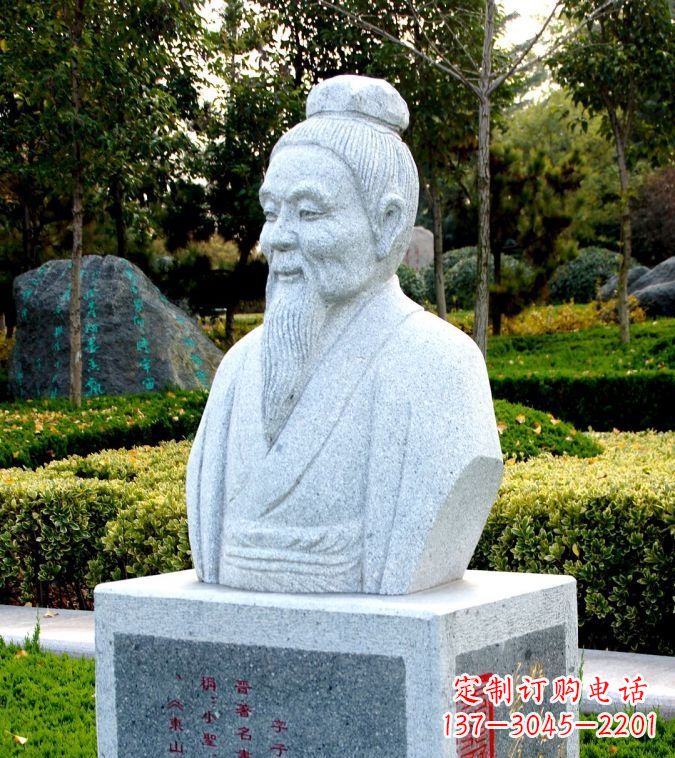 河源以历史名人头像捕捉历史文脉——由中领雕塑定制的王献之石雕头像