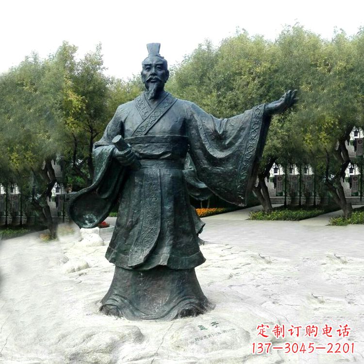 河源孟子铜雕塑,荟萃战国时期智慧精华
