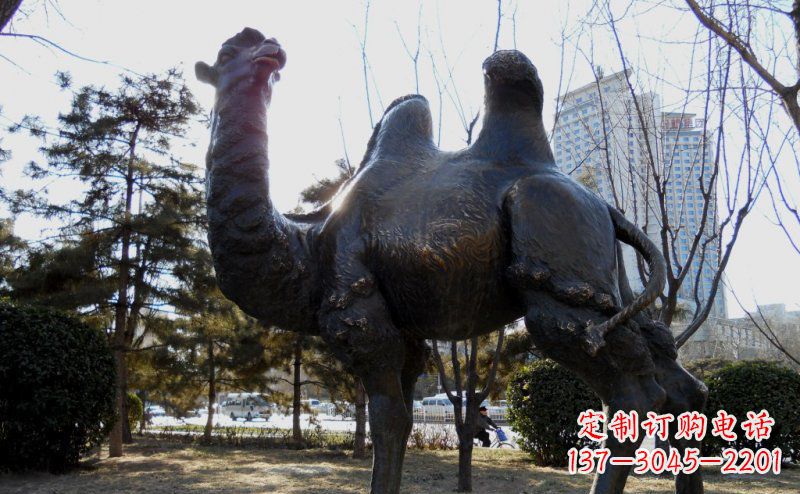 河源优美雕刻骆驼铜雕塑