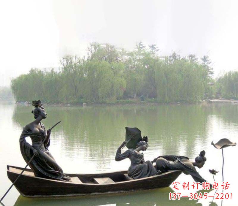 河源百年静静秀—美女铜雕