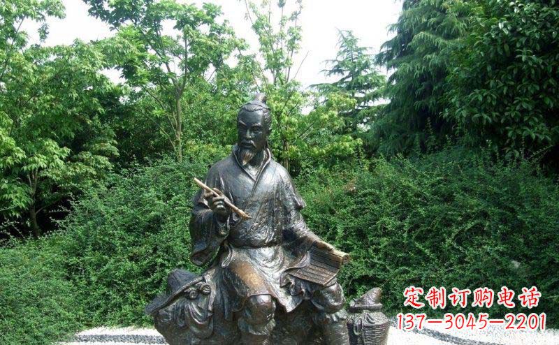 河源传统风情渔翁铜雕