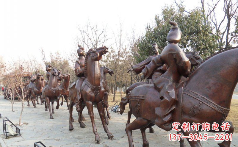 河源蓬勃向上的骑马雕塑
