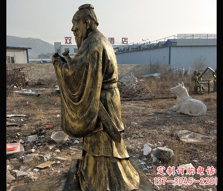 河源铜铸孔子雕塑,传承中华民族精神文化
