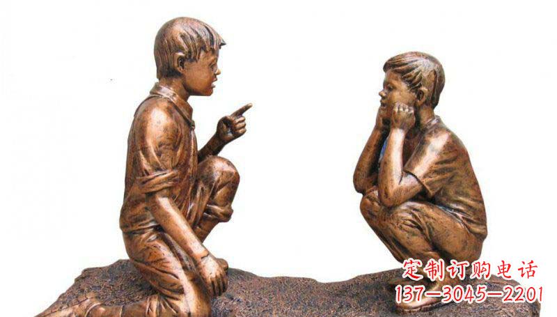 河源专业定制小品铜雕-尊贵的雕塑男孩