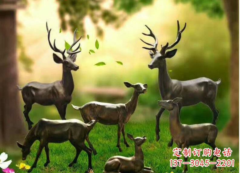 河源公园动物铜雕塑