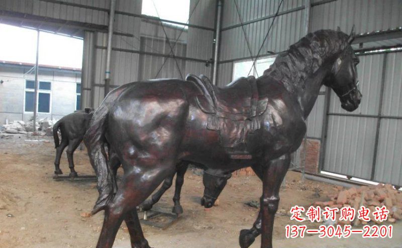 河源公园铜马动物铜雕