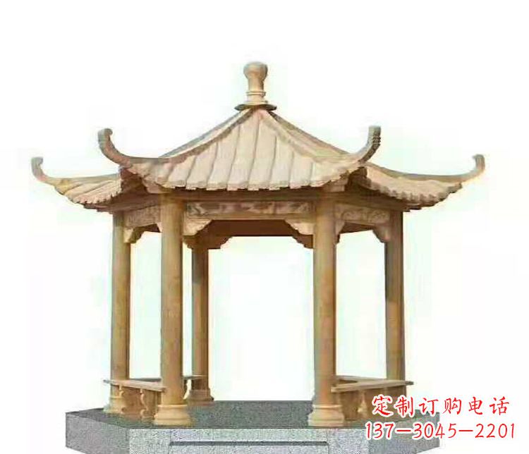 河源晚霞凉亭石雕