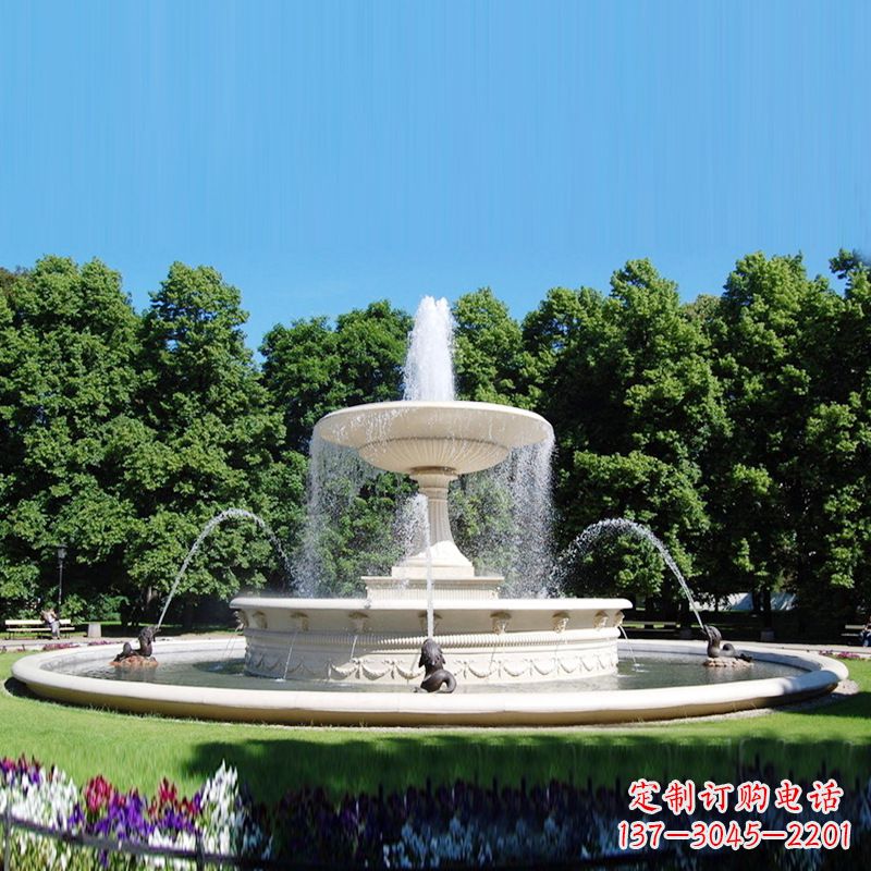 河源大型欧式石雕喷泉雕塑,提升园林气派