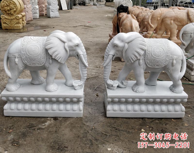 河源传统古老工艺大象雕塑