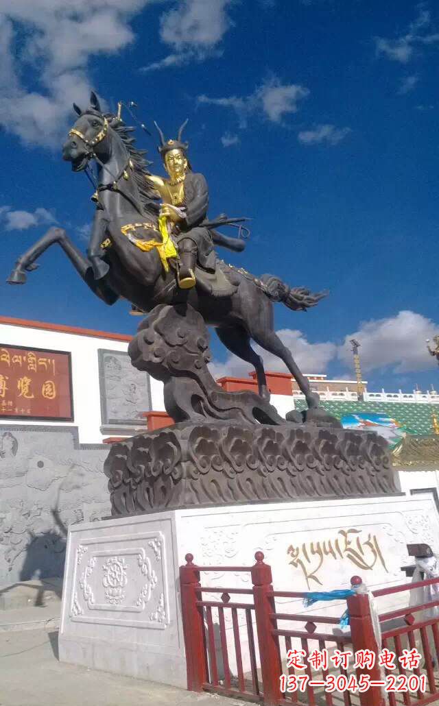 河源古典骑马人物雕塑