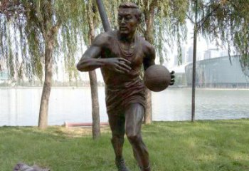 河源公园打篮球人物铜雕塑