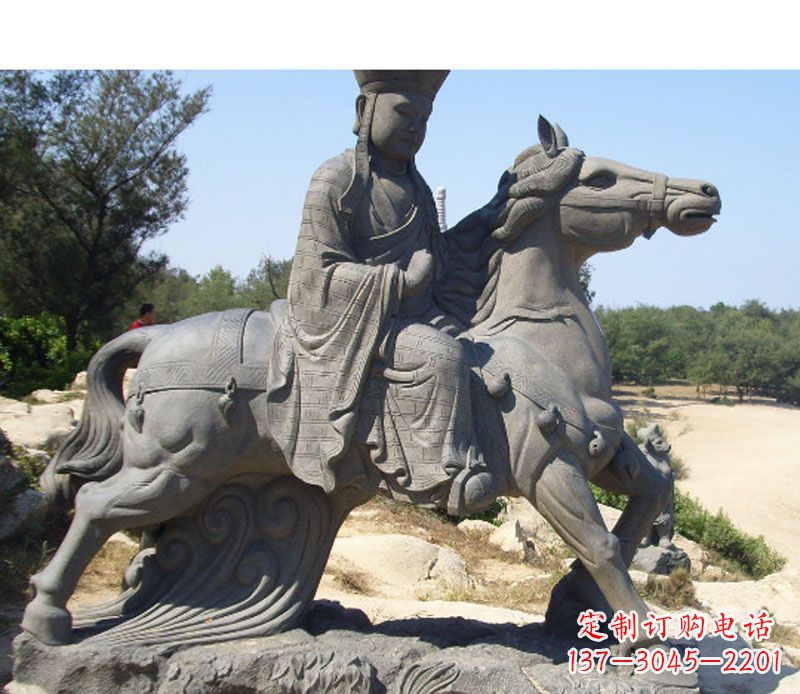 河源中领雕塑:古代人物唐僧骑马雕塑