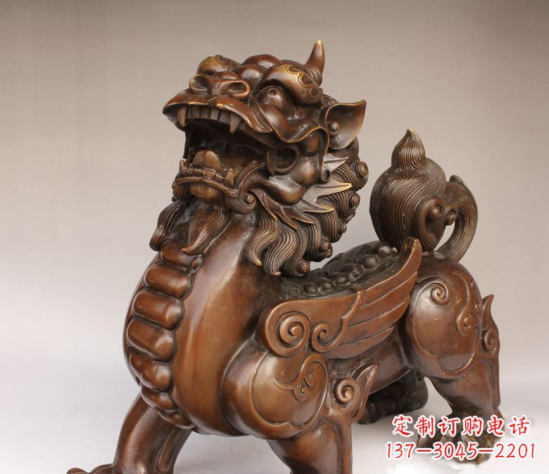 河源古代神兽貔貅铜雕