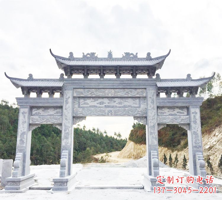 河源中领雕塑精美牌坊雕塑