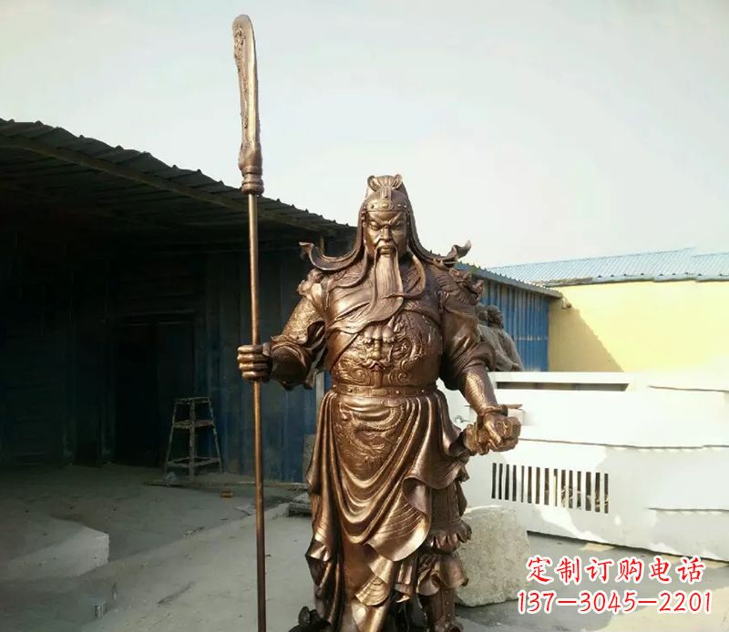 河源中领雕塑定制关公铜雕