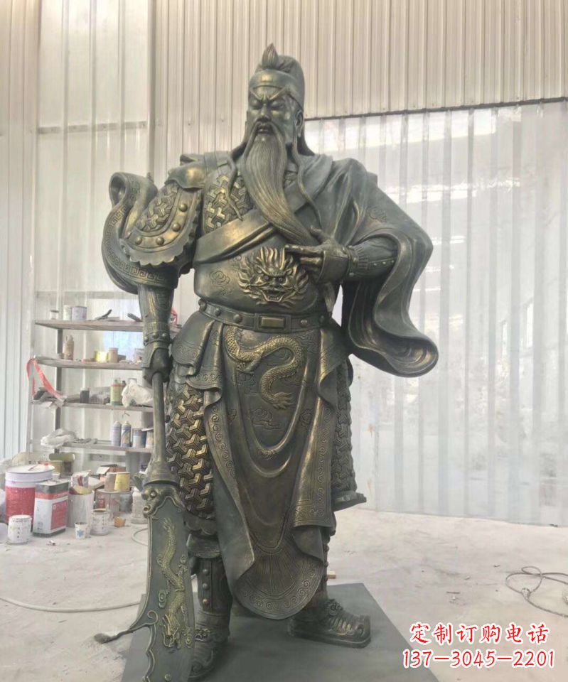 河源关公铜雕–传承古老的英雄气概