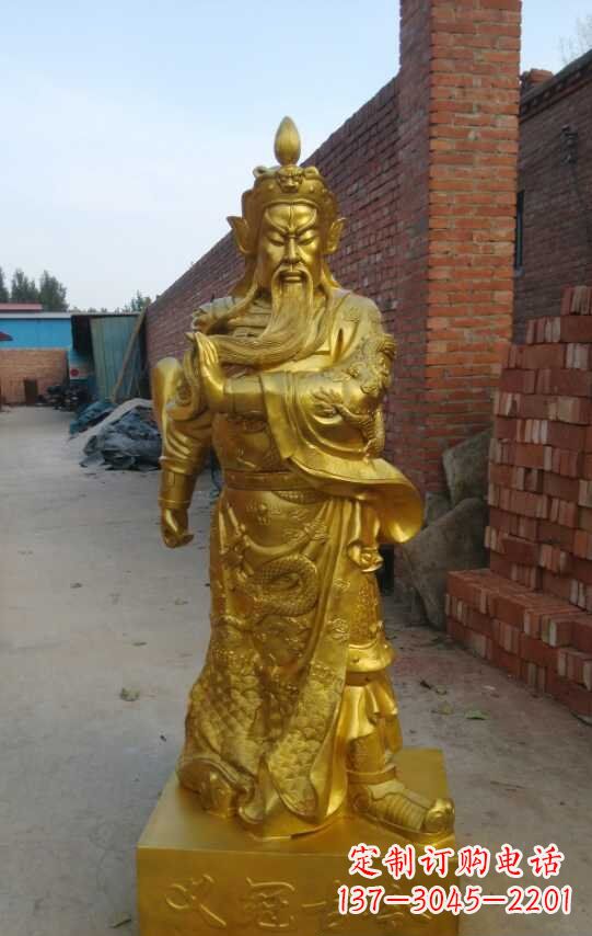 河源精美关公铜像雕塑